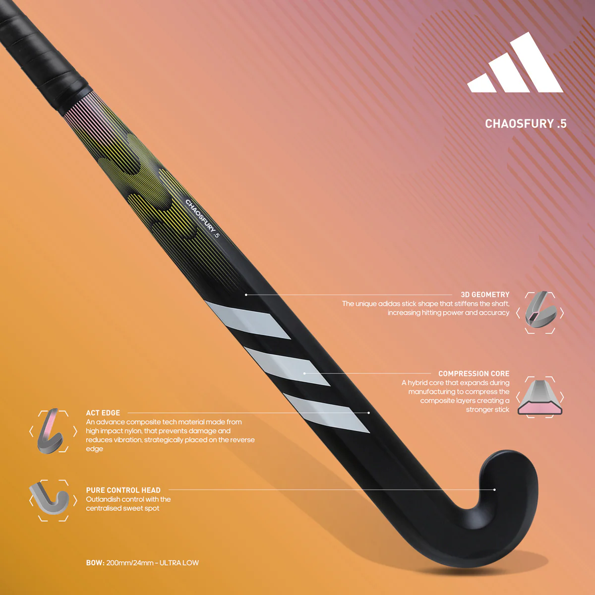 Adidas Chaosfury .5 Hockey Stick - 2024 - Image 7