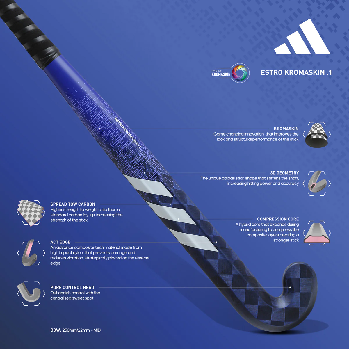 Adidas Estro Kromaskin .1 Hockey Stick - 2024 - Image 8