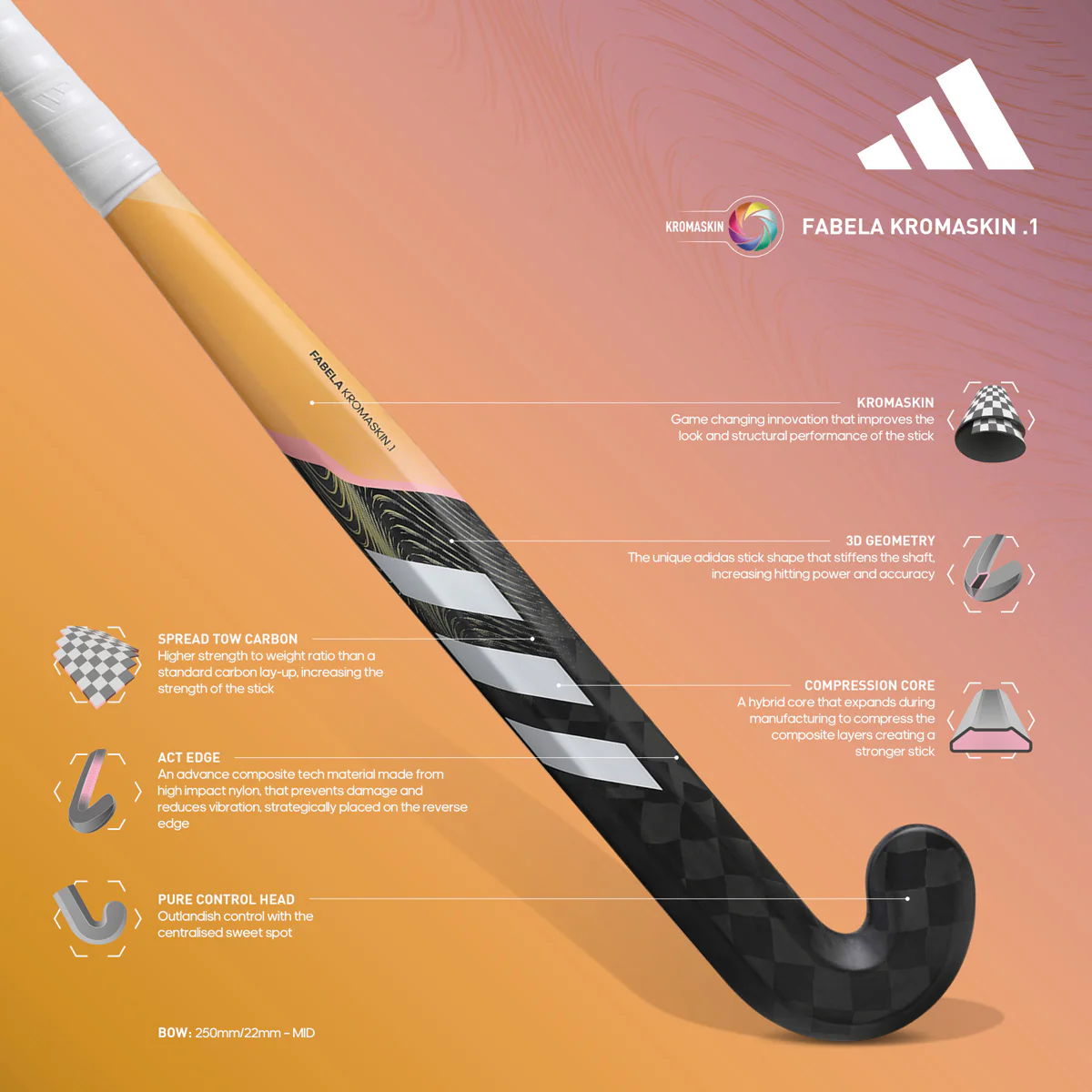 Adidas Fabela Kromaskin .1 Hockey Stick - 2024 - Image 8