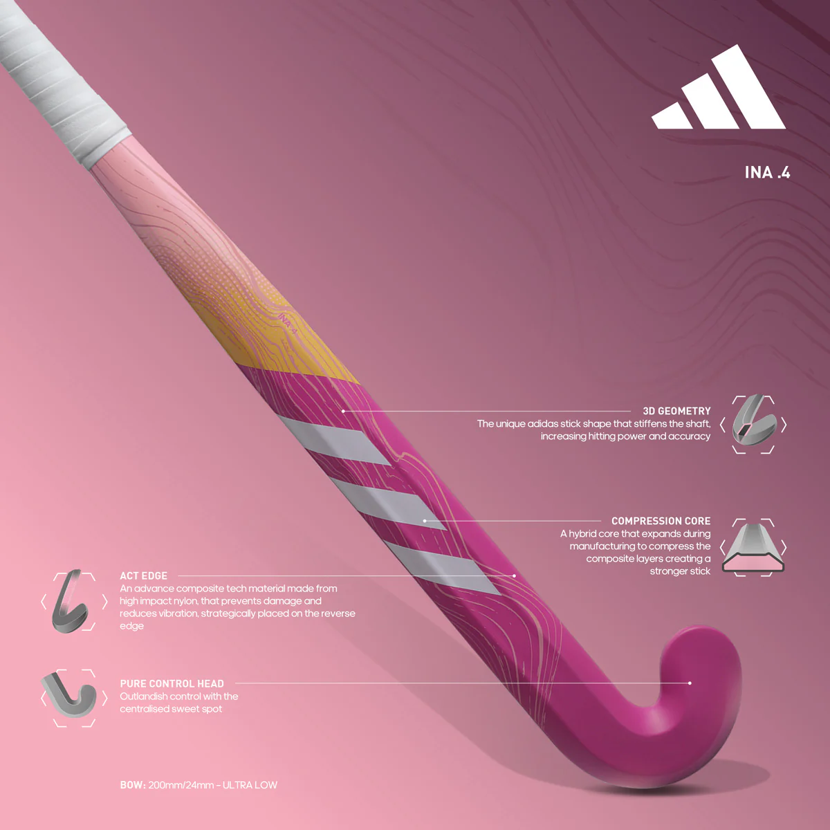 Adidas Ina .4 Hockey Stick - 2024 - Image 7
